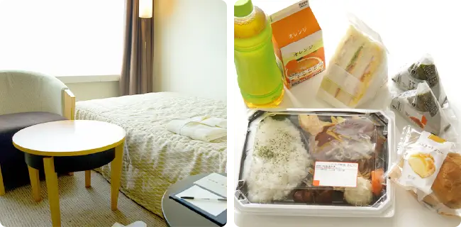 泊まれる場所と食事